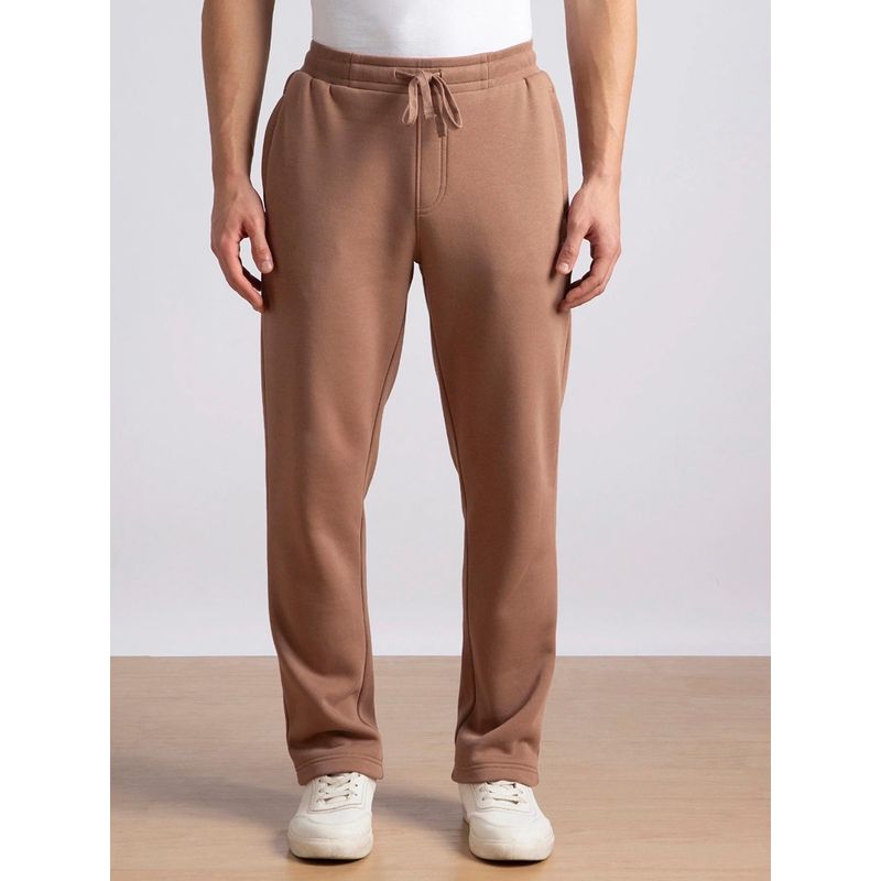 Jockey UM78 Men Super Combed Cotton Rich Fleece Trackpants - Brownie (L)