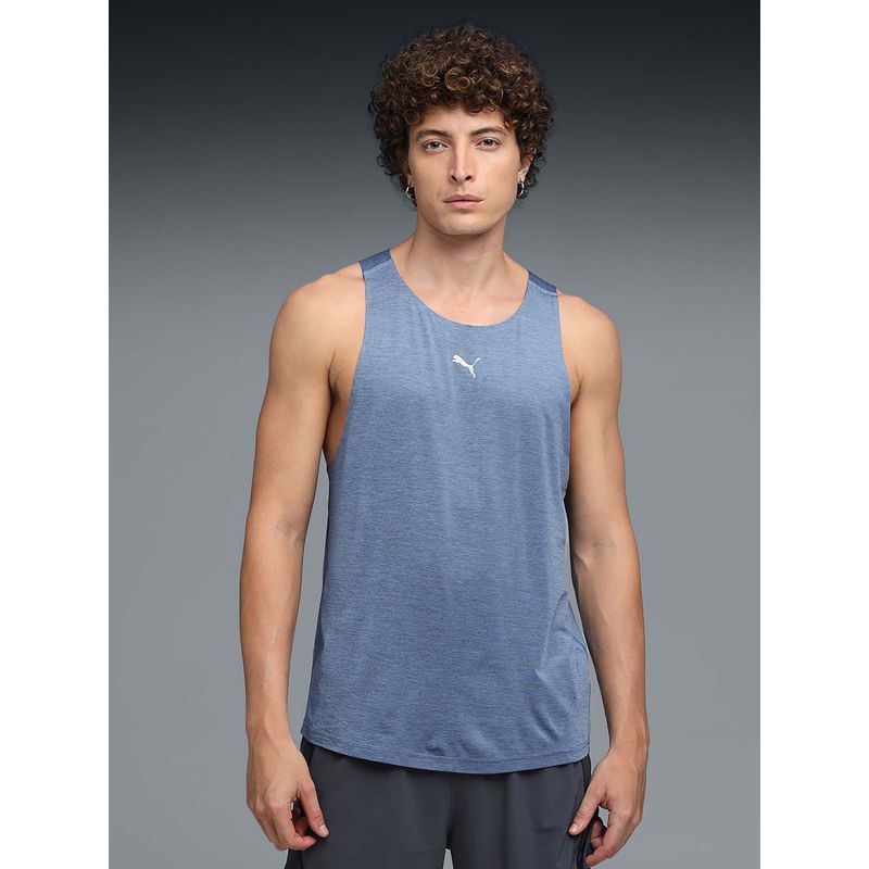 Puma Cloudspun Mens Blue Running Tank (S)
