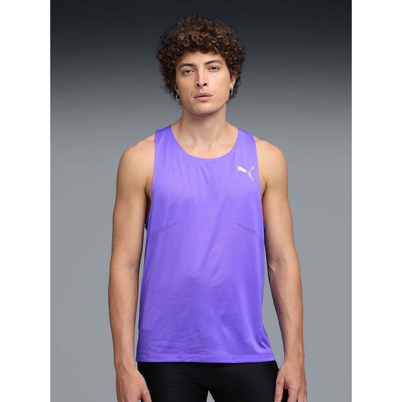 Puma Raceday Ultraspun Mens Purple Running Tank (L)