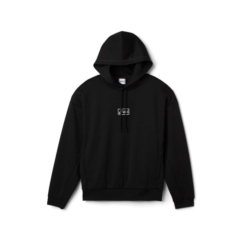 ASICS Unisex Black Solid Hoodie (XS)
