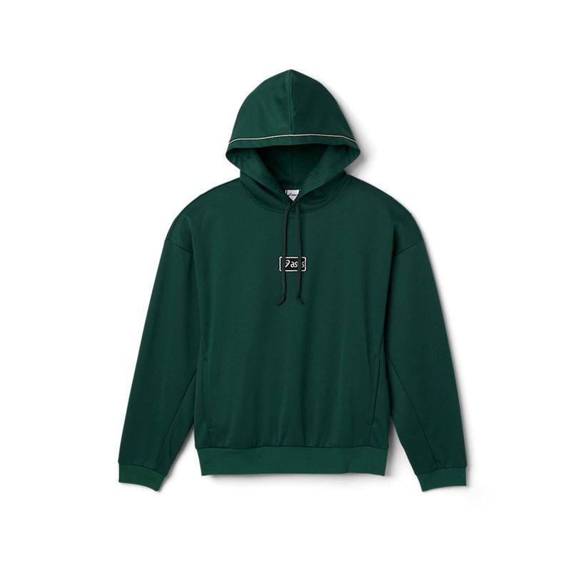 ASICS Unisex Green Solid Hoodie (XS)