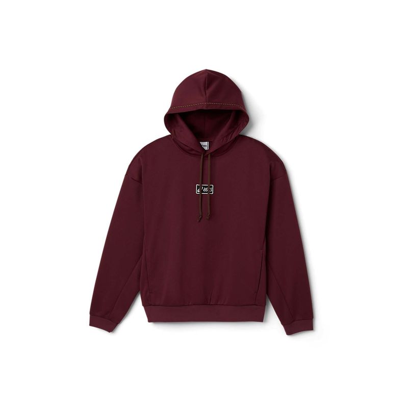 ASICS Unisex Maroon Solid Hoodie (XS)
