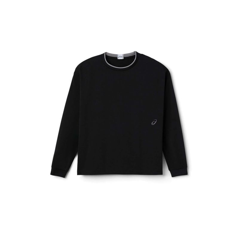 ASICS Unisex Black Solid Sweatshirt (XS)