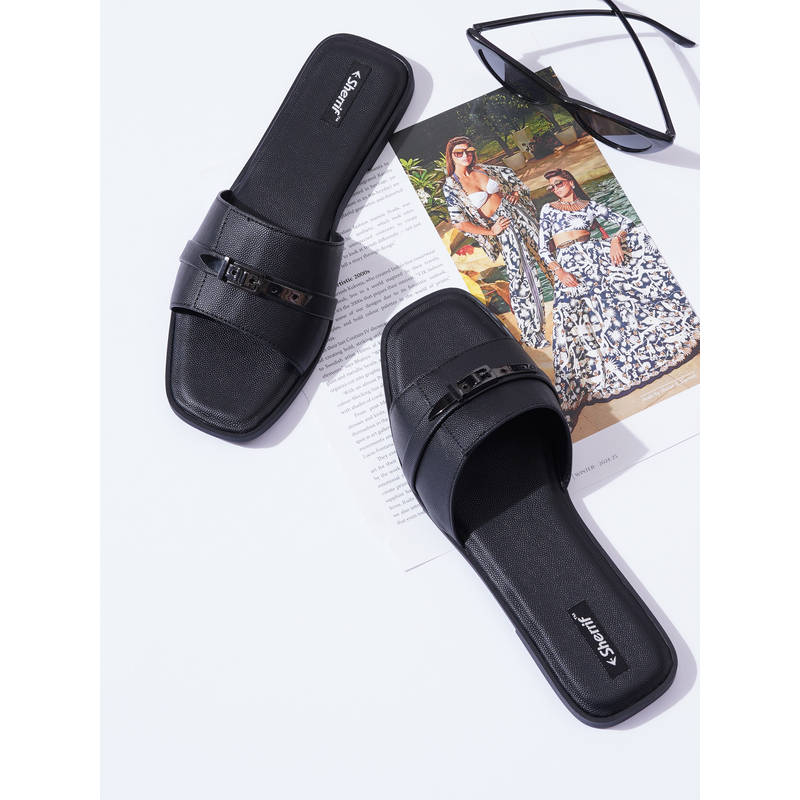 Sherrif Shoes Women Black Comfortable Flats (EURO 36)