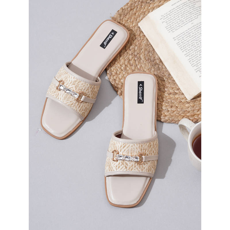 Sherrif Shoes Women Beige Comfortable Flats (EURO 36)