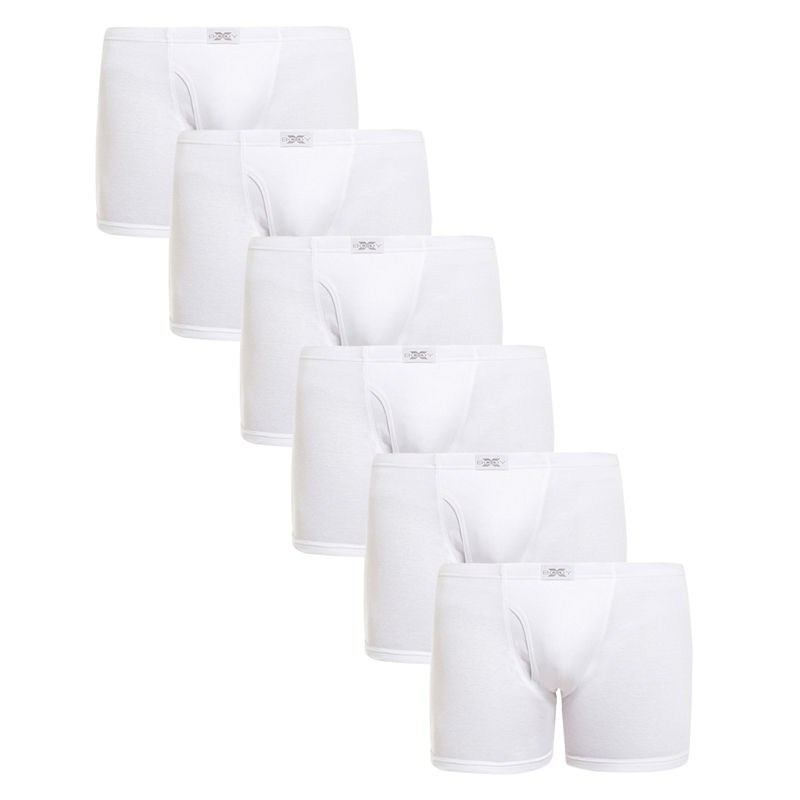 BODYX Pack Of 6 Solid White Trunks (M)