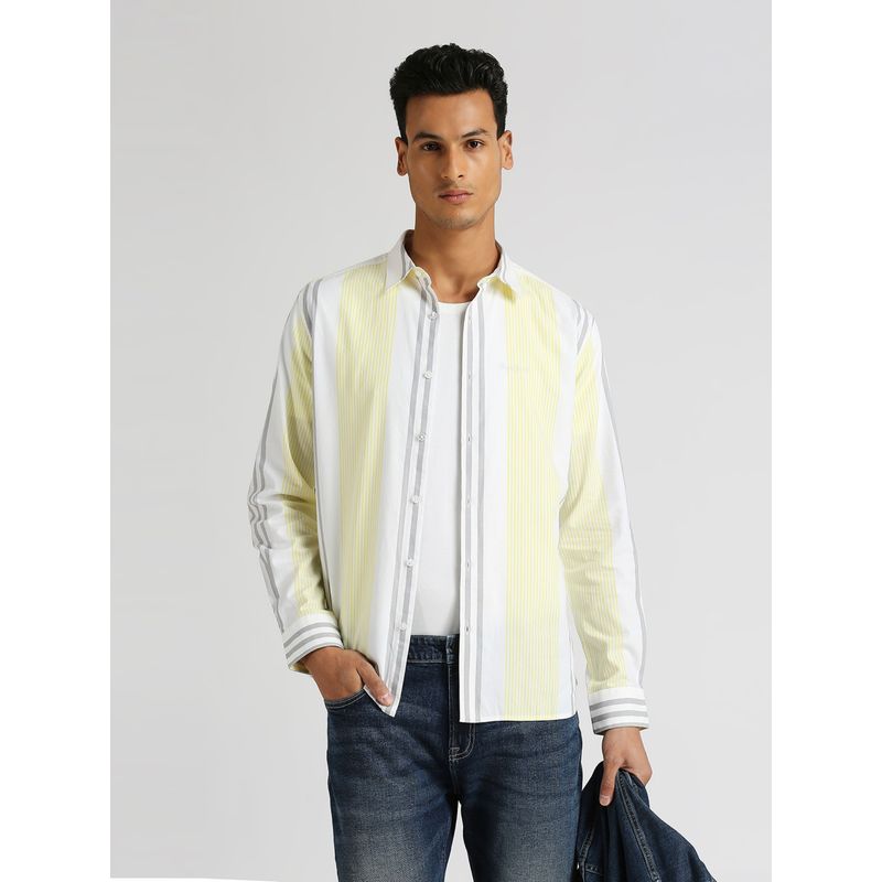 Pepe Jeans Harrald Y/D Twill Stripes Shirt Yellow (XL)