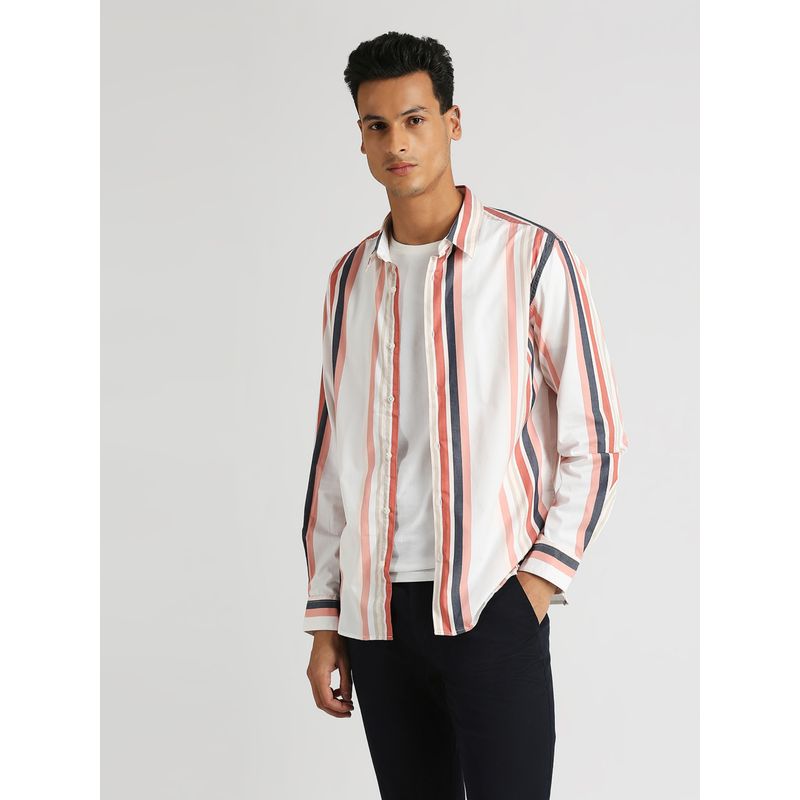 Pepe Jeans Hussen Y/D Stretch Premium Stripes Shirt Orange (S)