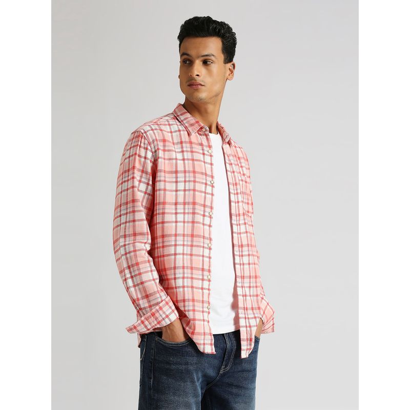 Pepe Jeans Red Robert Y/D Twill Checks Shirt (2XL)