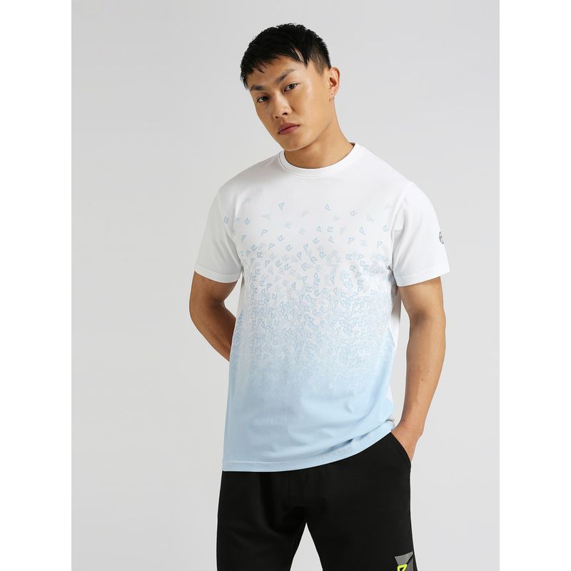 Pepe Jeans Lahiru Ombre Printed White T-Shirt (2XL)