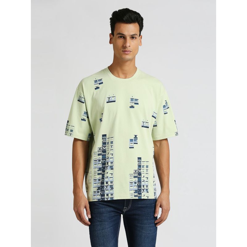Pepe Jeans Green Graphic Print Oversized Short Sleeve T-Shirt (M)