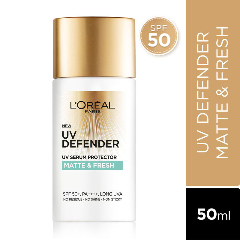 L'Oreal Paris UV Defender Serum Protector Sunscreen With SPF 50 PA+++, Matte & Fresh