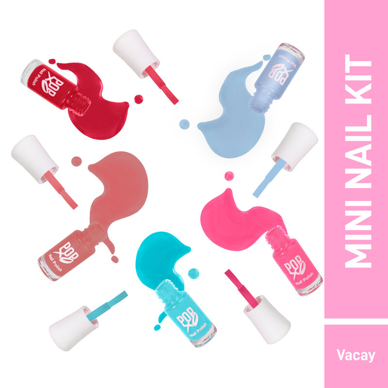 Myglamm Popxo Makeup Collection Mini Nail Kit - Glossy Nail Polish - Vacay