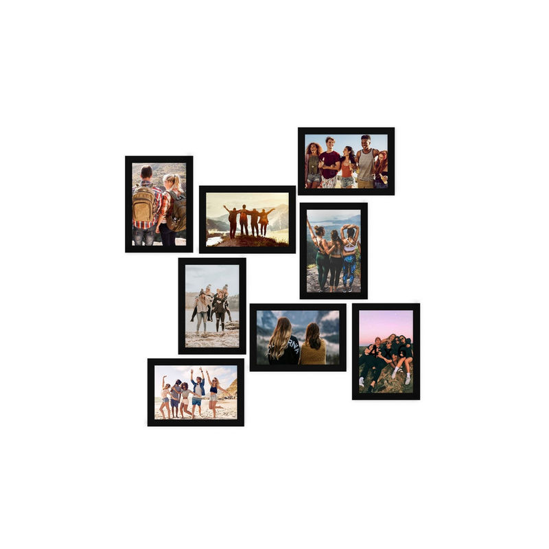 eCraftIndia Memory Wall Collage Photo Frame Set of 8 Photo Frames