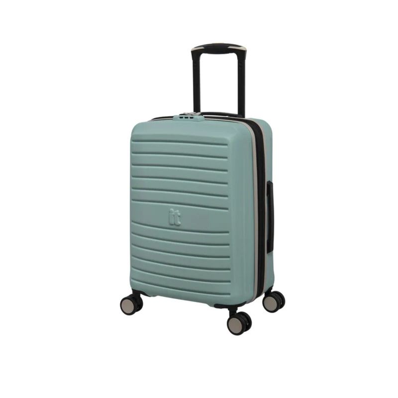 it luggage Eco Protect Mint Green Cabin 20 Inches Expandable Hardsided TSA Trolley Bag