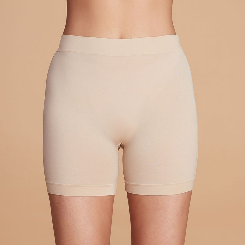 Nykd by Nykaa Anti Chafe Shorts - Nyp357 - Cream (M)