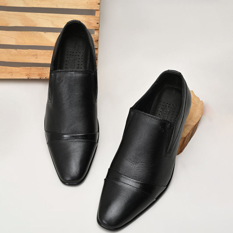 REGAL Black Mens Leather Slip Ons Formal Shoes (UK 9)