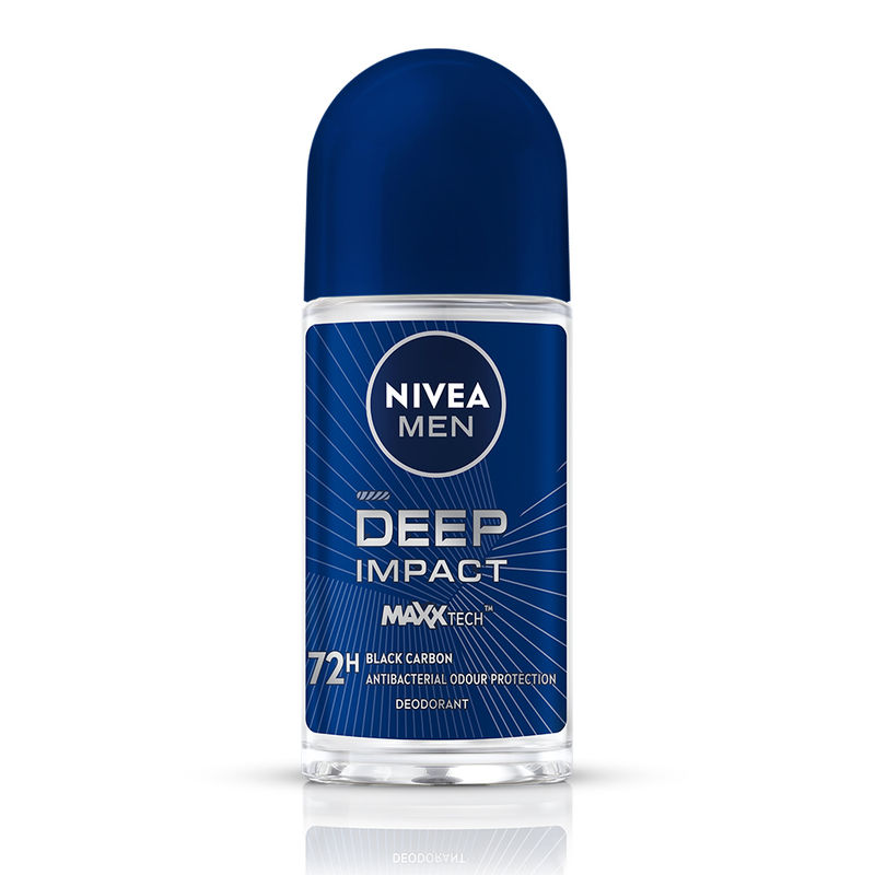 Buy Nivea Men Deodorant Roll On Deep Impact Maxx Tech Freshness Black Carbon 72H Anti Perspirant Freshness Online
