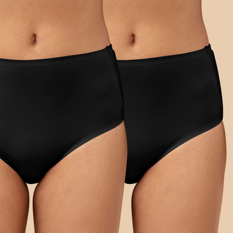Nykd by Nykaa InvisiBlend™ No VPL Full Brief Pack of 2-NYP210-All Black (M)