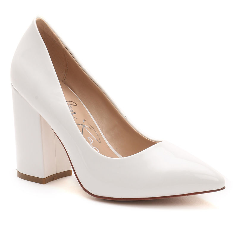London Rag Solid White Heels (EURO 38)
