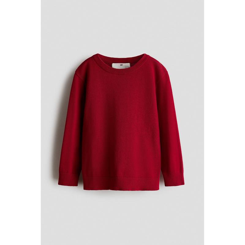 H&M Boys Red Cotton Jumper (1.5-2 Years)