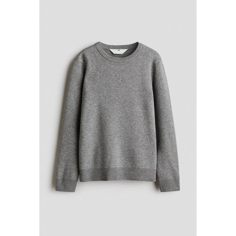 H&M Boys Grey Fine-Knit Jumper (8-10 Years)