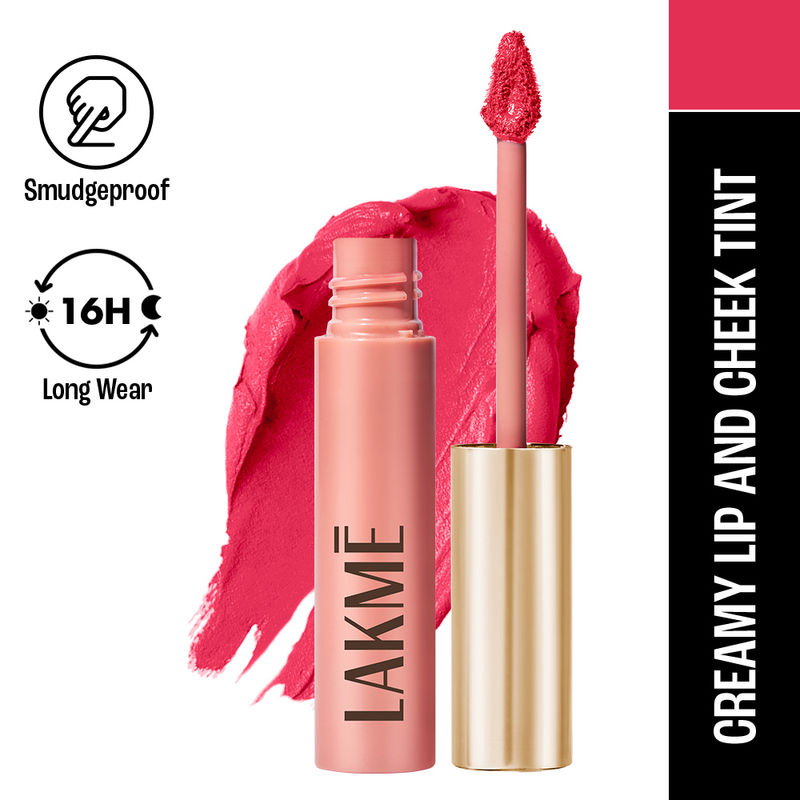 Lakme 9 to 5 Weightless Matte Mousse, Tint for Cheeks and Lips - Plum Feather