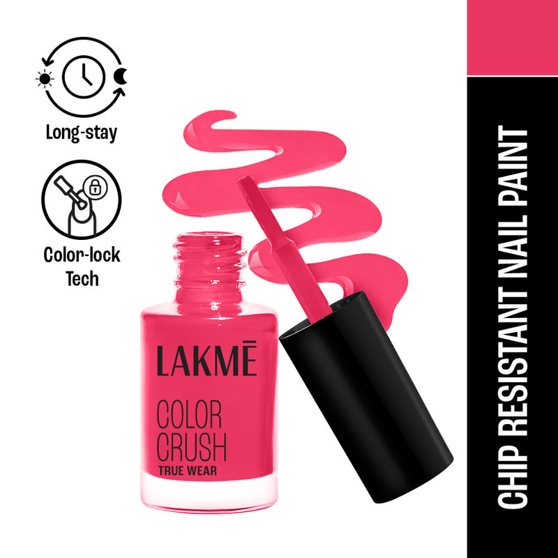Lakme True Wear Color Crush Nail Polish, Long Lasting & Vibrant Nail Paint , 21