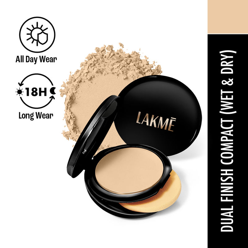 Lakme Unreal Dual Cover Pressed Powder - Classic Ivory 01