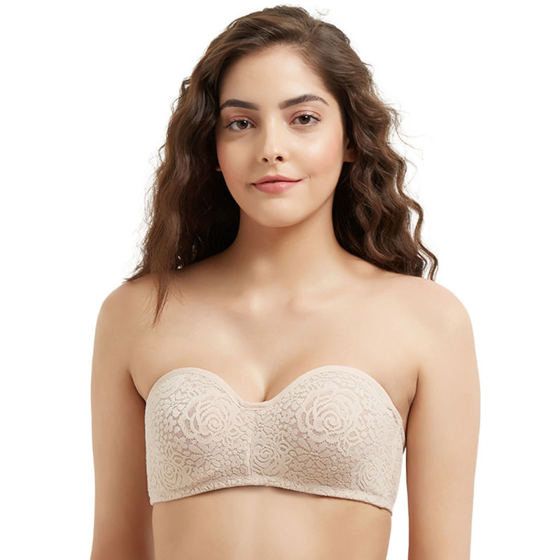 Wacoal Halo Lace Non-Padded Wired 3/4Th Cup Lace Everyday Comfort Bra - Beige (36D)