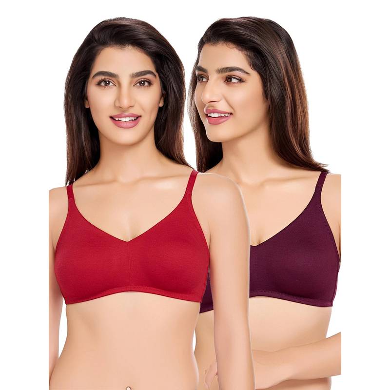 Juliet Womens Non Padded T-Shirt Bras (Pack of 2) (34B)