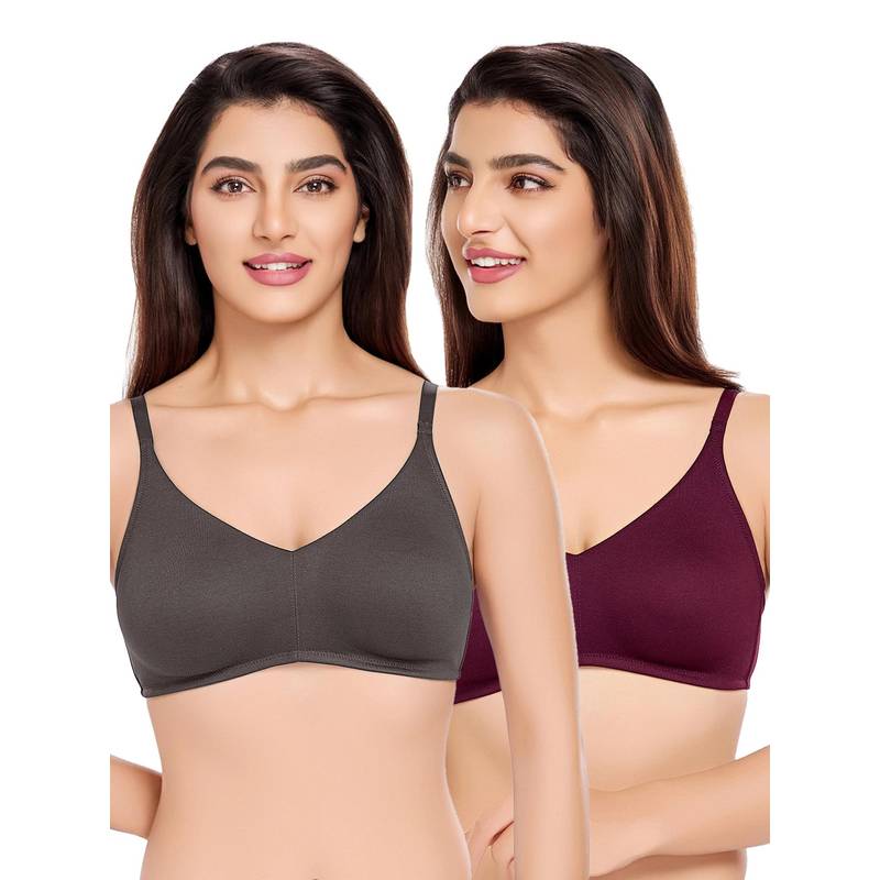 Juliet Womens Non Padded T-Shirt Bras (Pack of 2) (34B)