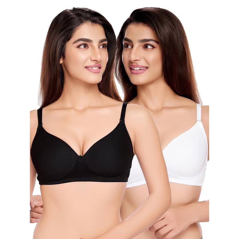 Juliet Womens Padded Everyday Bras (Pack of 2) (32B)