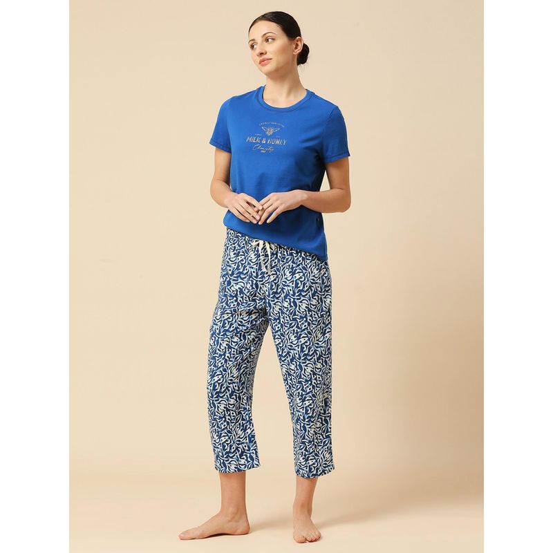 Chemistry Womens Cotton Printed Viscose T-Shirt with Pajama (3XL)