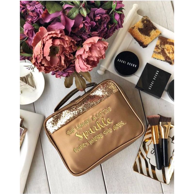 Organice Bronze Glitter She Leaves A Little Cosmetic Organizer