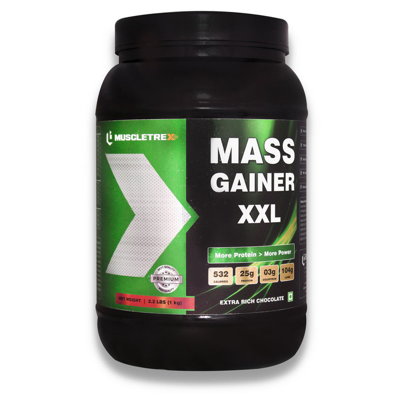 Muscletrex Mass Gainer XXL Extra Rich Chocolate Flavour Powder