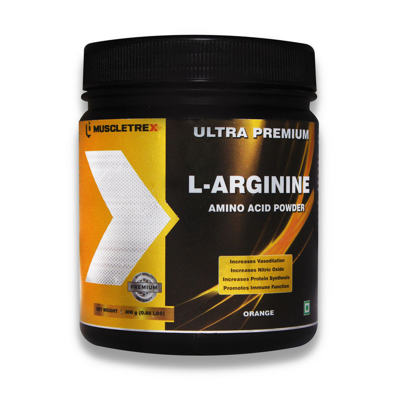 Muscletrex Ultra Premium L-Arginine Amino Acid Orange Flavour Powder