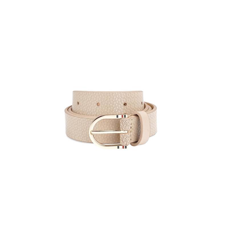 Tommy Hilfiger Women’s Leather Belt Octavia - Beige (M)