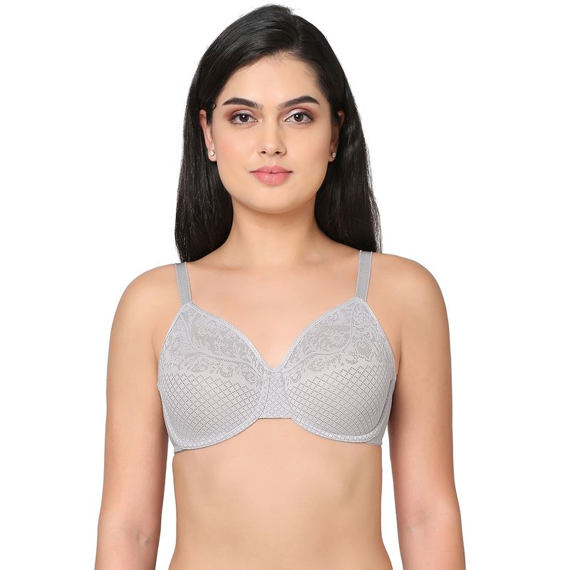 Wacoal Visual Effects Non-Padded Wired Full Coverage Full Cup Bra Grey (34C)