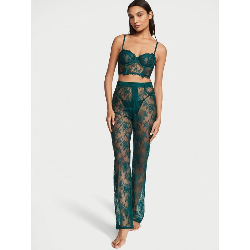Victoria's Secret Green Self Design Regular Loungewear Pant (S)