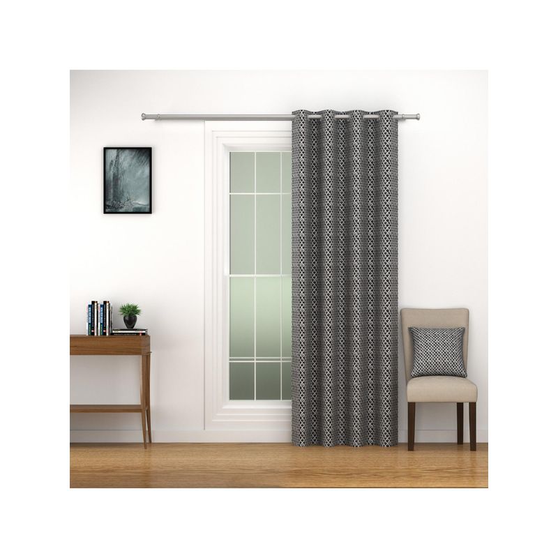 Swayam 100% Blackout Eyelet Hanging Door Curtain (7.5 Feet)