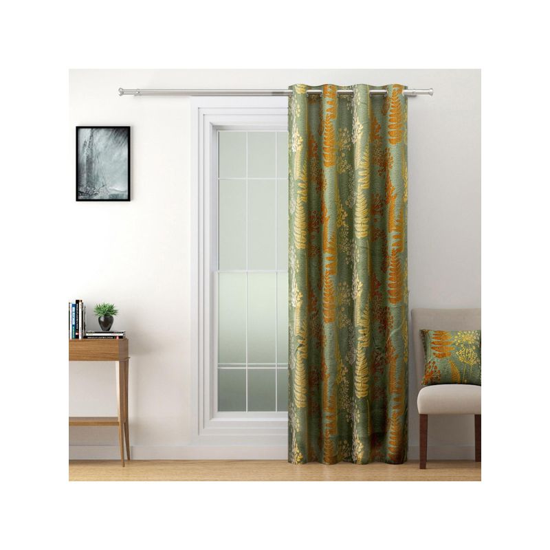 Swayam 80% Blackout Eyelet Hanging Door Curtain (7.5 Feet)