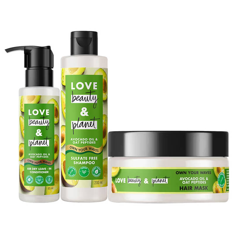 Love Beauty & Planet Waves Shampoo + Mask + Leave-In Conditioner 100ml - Image 1