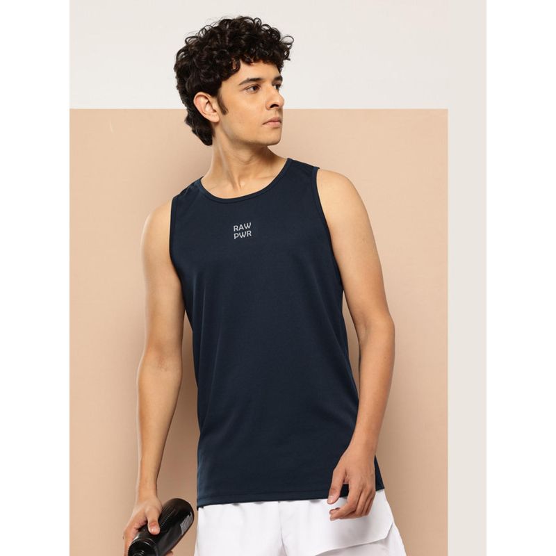 Alcis Men Navy Blue Raw Pwr Tank (M)