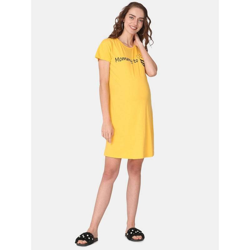 The Mom Store Mommy To Bee Maternity T- Shirt Dress (XL)