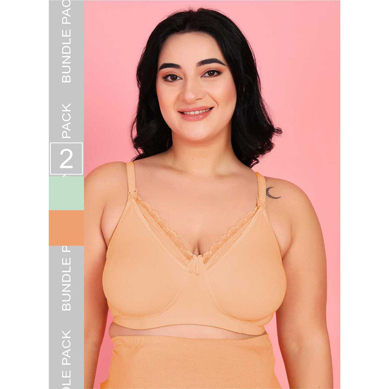 Mamma Presto Non Padded Nursing Maternity Bra (Pack of 2) (44C)