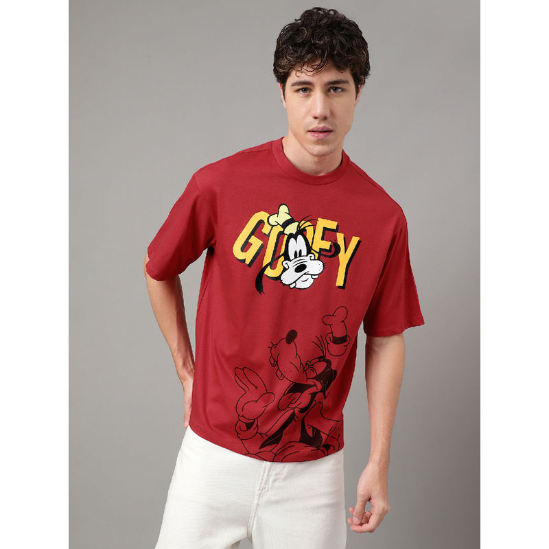 Free Authority Mickey & Friends Printed Red T-Shirt (L)