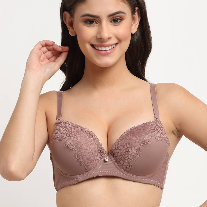 Makclan Lace Edged Brassiere - Brown (36D)