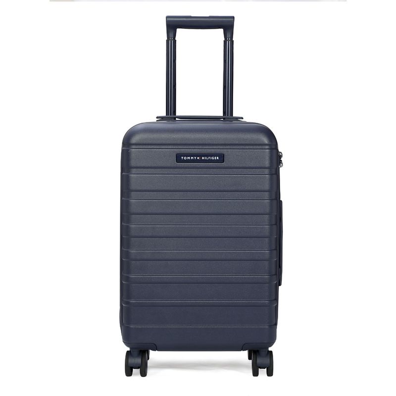 Tommy Hilfiger Hoover Hard Luggage Trolley Bag Textured Cargo Navy (S)