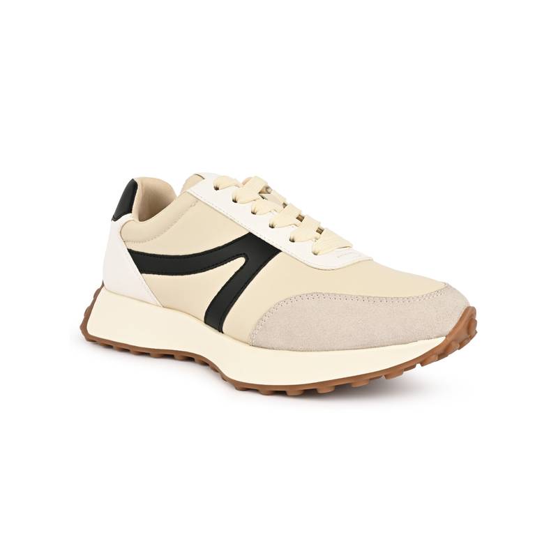 Call It Spring Beige Round Toe Sneakers (UK 2)